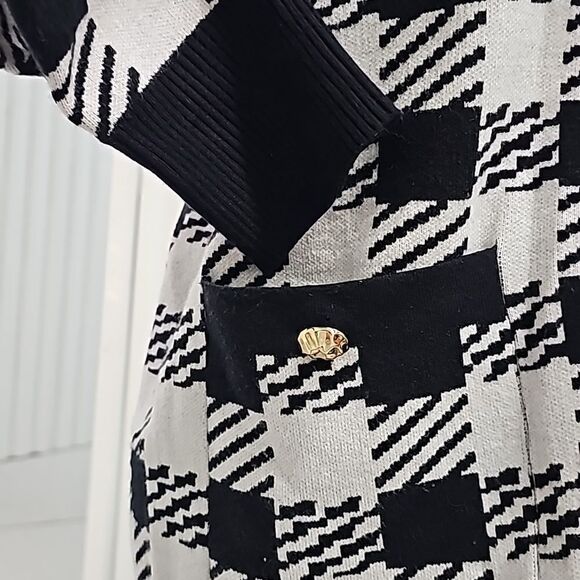 Philosophy Checkered Houndstooth Longline Cardigan Size Small - Picture 7 of 13